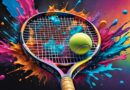 tennis racket, to dye, ball, colorful