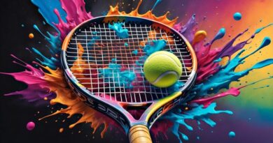 tennis racket, to dye, ball, colorful